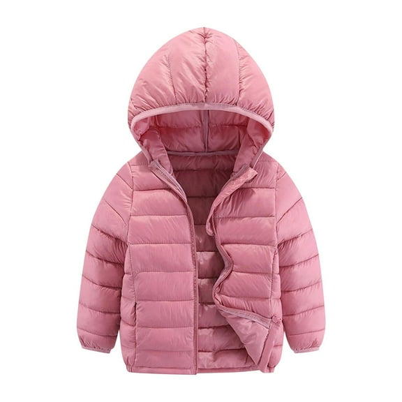 Kaemgyyd Winter down Coats for Children Baby Boys Girls Light Puffer Padded Jacket Fashion Hooded Zipper Quilted Outerwear 3-16 T