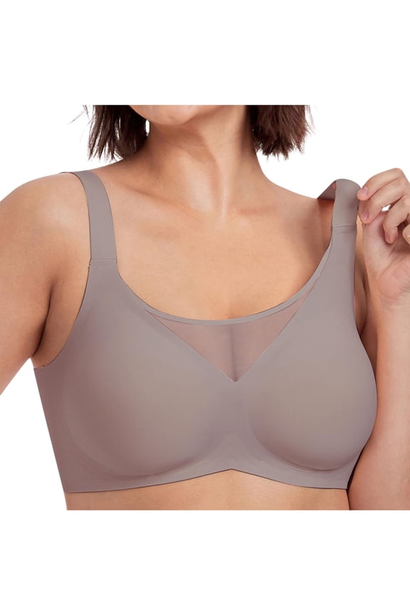 Wireless Bras for Women No Underwire Comfort Seamless Supportive Bra Mesh Push up Full Coverage Bralettes