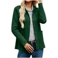 thumbnail image 1 of Kaemgyyd Women Casual Coat Lightweight Button down Long Sleeve Shacket Jacket Fall Solid Color Outwear with Pockets, 1 of 6