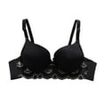 thumbnail image 1 of Kaemgyyd Women Bralette Cute Bow Lace Full Coverage Bra Adjustable Strap Padded No Underwire Bra with Lift and Support, 1 of 3