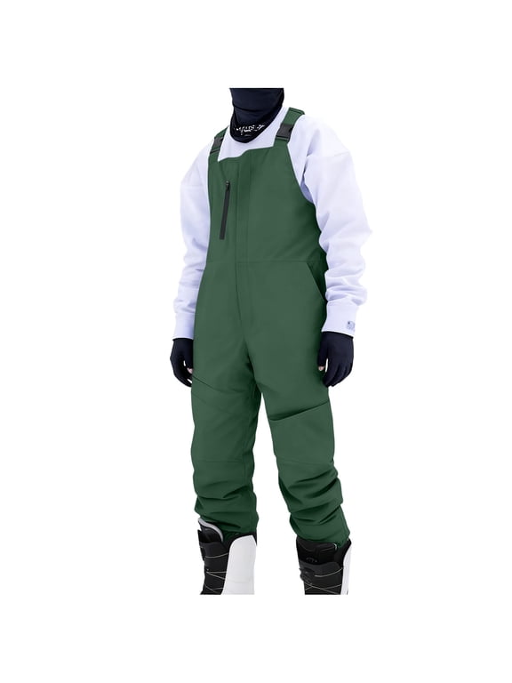 Women Men Ski Bibs Adjustable Straps Snowboard Pants Waterproof Windproof Winter Sport Warm Snow Bibs Overalls