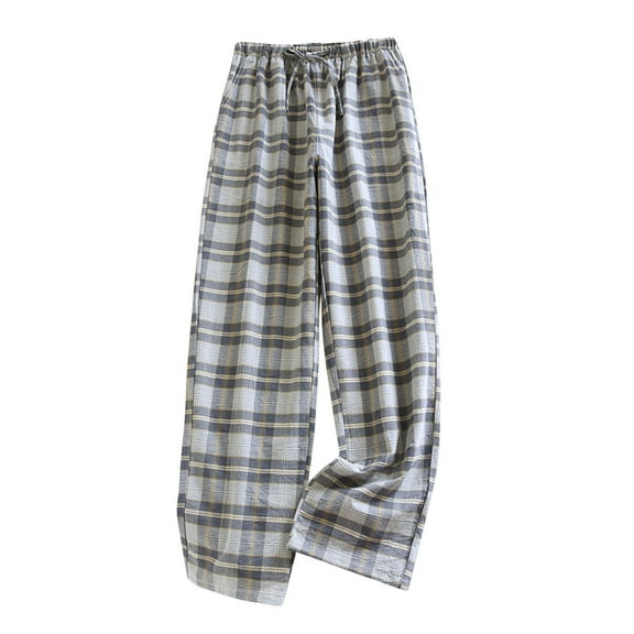 Kaemgyyd Women Pajama Pants Comfy Casual Wide Leg Yoga Pants with Pockets Trendy Plaid Pj Bottoms Lounge Tie up Sleepwear