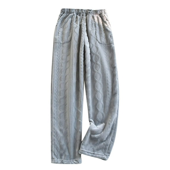 Kaemgyyd Women Pajama Pants Fuzzy Fleece Elastic Waist Lounge Sleepwear Plush Solid Cozy Soft Pj Bottom with Pockets