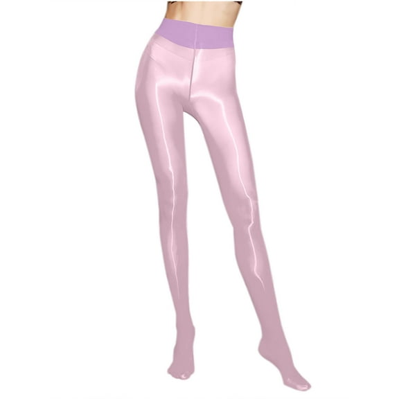 Kaemgyyd Women See Through Leggings Elastic High Waist Mesh Slim Pants Casual Fashion Solid Color Pantyhose for Party