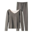 thumbnail image 1 of Kaemgyyd Women Thermal Underwear Soft Cozy Long Sleeve Base Layer Tops and Winter Warm Pajama Pants for Cold Weather, 1 of 3