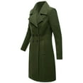thumbnail image 1 of Kaemgyyd Women Wool Blend OverCoat Elegant Notched Collar Double Breasted Work Office Trendy Outwear with Pockets, 1 of 4