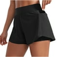 thumbnail image 1 of Kaemgyyd Women's 2 in 1 Running Shorts Comfortable Solid Color High Waisted Athletic Workout Gym Shorts with Liner Pockets, 1 of 6