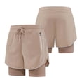 thumbnail image 1 of Kaemgyyd Women's 2 in 1 Running Shorts with Zipper Pockets Quick Dry Athletic Gym Workout Shorts Comfortable Active Clothes, 1 of 6