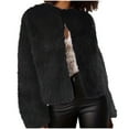 thumbnail image 1 of Kaemgyyd Women's 2025 Winter Coats Fleece Sherpa Cropped Jacket Fuzzy Long Sleeve Warm Outerwear Clothes, 1 of 3