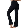 thumbnail image 1 of Kaemgyyd Women’s Bootcut Yoga Pants High Waist Stretchy Lounge Bell Bottom Casual Workout Flare Wide Leg Leggings, 1 of 3