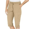 thumbnail image 1 of Kaemgyyd Women's Cargo Pants Summer Lightweight Outdoor Capri Pants Loose Fit Rolled Hem Hiking Travel Capris with Multiple Pockets, 1 of 5