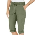 thumbnail image 1 of Kaemgyyd Women's Cargo Pants Summer Lightweight Outdoor Capri Pants Loose Fit Rolled Hem Hiking Travel Capris with Multiple Pockets, 1 of 5