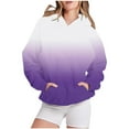 thumbnail image 1 of Kaemgyyd Women's Casual Hoodies Crewneck Lightweight Long Sleeve Sweatshirt Trendy Gradient Pullover Tops with Pockets, 1 of 4