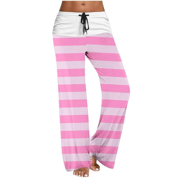 Kaemgyyd Women's Comfy Pajama Pants Casual Lounge Pj Bottom Wide Leg Stretch Drawstring Trousers Soft Printing Flowy Sleepwear
