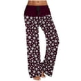 thumbnail image 1 of Kaemgyyd Women's Comfy Pajamas Pants Christmas Print Drawstring Long Wide Leg Lounge Pants Flowy Loose Pj Bottoms, 1 of 6