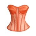 thumbnail image 1 of Kaemgyyd Women's Corset Top Plus Size Waist Trainer Corset Shapewear Vintage Renaissance Mesh Lace up Body Shaper Trendy Clothes, 1 of 7