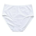 thumbnail image 1 of Kaemgyyd Women's Cotton Underwear Solid Color High Waisted Breathable Panties Soft Full Coverage Seamless Briefs, 1 of 2