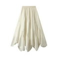thumbnail image 1 of Kaemgyyd Women's Elegant Skirts Elastic High Waisted a Line Asymmetrical Hem Skirt Loose Flowy Pleated Solid Skirt, 1 of 6