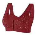 thumbnail image 1 of Kaemgyyd Women's Front Closure Bra Comfortable No Underwire Plus Size Everyday Bras Fashion Print Full Coverage T-Shirt Bralettes, 1 of 7