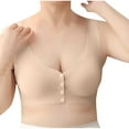thumbnail image 1 of Kaemgyyd Women's Front Closure Bra Lightly Stretch Full Coverage Wirefree Everyday Bras Comfortable Seamless Padded Bralette, 1 of 6