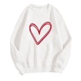 thumbnail image 1 of Kaemgyyd Women's Heart Sweatshirt Valentine's Day Long Sleeve Casual Loose Pullover Vintage Cute Crewneck Tops, 1 of 4