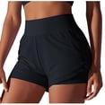 thumbnail image 1 of Kaemgyyd Women’s High Waist Shorts with Liner Quick Dry Athletic Running Workout Shorts Stretch High Waist Shorts Summer Clothes, 1 of 6