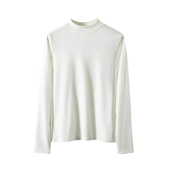 Kaemgyyd Women's Long Sleeve Thermal Underwear Lightweight Solid Color Base Layer Shirt Women Thick Clothing Comfort Winter Tops