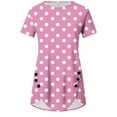 thumbnail image 1 of Kaemgyyd Women's Long Tunic Tops to Wear with Leggings Cute Polka Dot Asymmetry Hem Flowy T-Shirts Plus Size Spring Clothes, 1 of 4