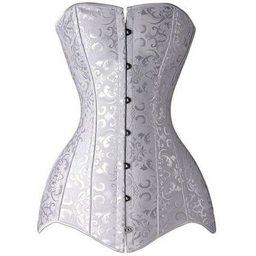 Kaemgyyd Women's Medieval Corset Lace up Renaissance Strapless Boned Overbust Body Shaper Corset Going out Clothes Party Clubwear