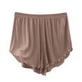 thumbnail image 1 of Kaemgyyd Women's Pajama Shorts Comfortable Ruffle Hem Flowy Pj Bottom Lounge Elastic Waist Solid Color Sleepwear, 1 of 3