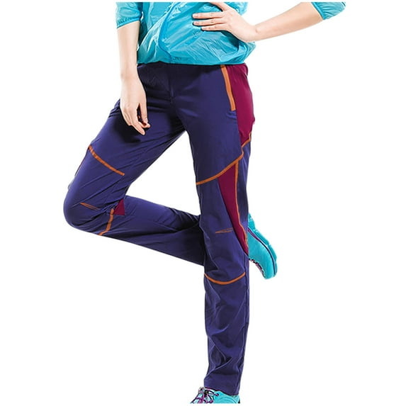 Kaemgyyd Women's Pants Outdoor Quick Dry Hiking Athletic Trousers Lightweight Elastic Waist Cargo Pants with Pockets