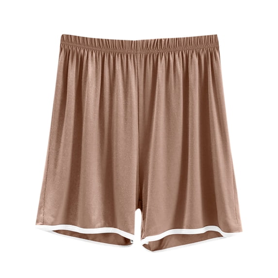 Kaemgyyd Women's Plus Size Pajama Shorts Solid Color Pleated Modal Sleep Shorts Cozy Cute Pj Bottoms Soft Loungewear