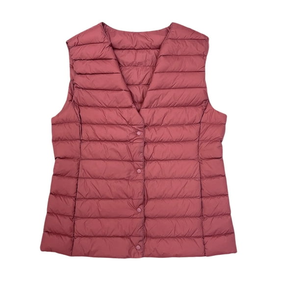 Kaemgyyd Women's Quilted Puffer Vest Plus Size Sleeveless Lightweight Zip up Jacket Winter Warm Coat Outerwear