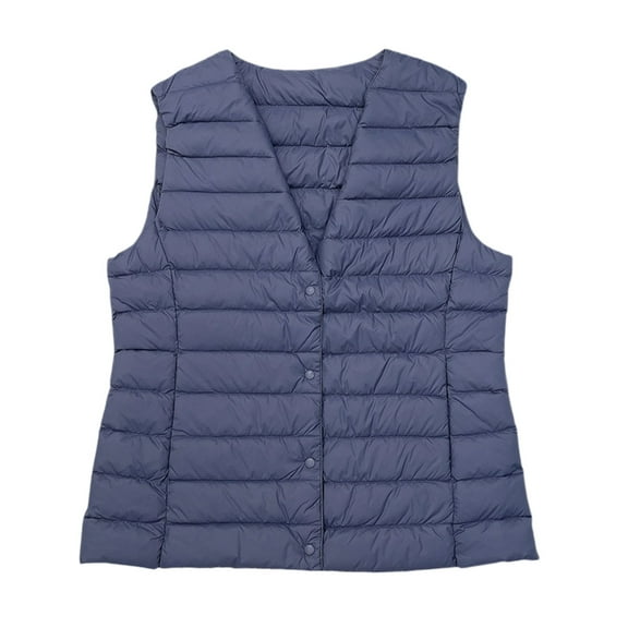 Kaemgyyd Women's Quilted Puffer Vest Plus Size Sleeveless Lightweight Zip up Jacket Winter Warm Coat Outerwear