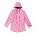 thumbnail image 1 of Kaemgyyd Women's Rain Jacket Outdoor Long Sleeve Waterproof Raincoat Lightweight Hooded Warm Windbreaker with Pocket, 1 of 5