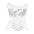 thumbnail image 1 of Kaemgyyd Women's Satin Overbust Corset Renaissance Slimming Tube Tops Back Lace up Strapless Boned Silky Body Shaper, 1 of 3