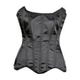 thumbnail image 1 of Kaemgyyd Women's Satin Overbust Corset Renaissance Slimming Tube Tops Back Lace up Strapless Boned Silky Body Shaper, 1 of 3