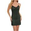 Kaemgyyd Women's Sequin Dress Sparkly Glitter Spaghetti Straps Bodycon Mini Dress Lace Trim Low Back Party Nightclub Outfit