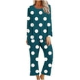 thumbnail image 1 of Kaemgyyd Women's Sleepwear Fall Long Sleeve Top and Wide Leg Pants Pajama Set Print Nighty 2 Piece Lounge Outfits, 1 of 5