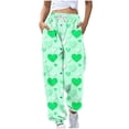 thumbnail image 1 of Kaemgyyd Women's Sweatpants Casual Fashion Drawstring Valentines Print Pants Baggy Cinch Bottom Workout Trousers with Pockets, 1 of 5