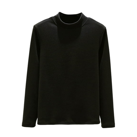 Kaemgyyd Women's Thermal Shirts Winter Warm Mock Neck Pullover Long Sleeve Undershirt Tops Solid Color Fall Base Layer