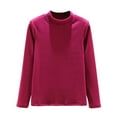 thumbnail image 1 of Kaemgyyd Women's Thermal Shirts Winter Warm Mock Neck Pullover Long Sleeve Undershirt Tops Solid Color Fall Base Layer, 1 of 3