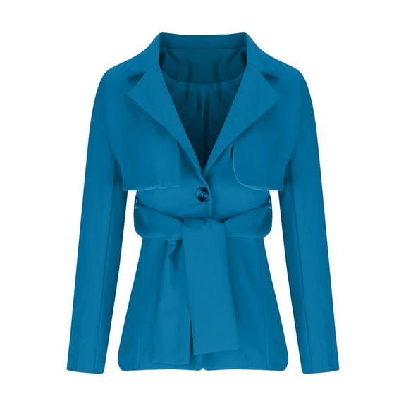 Kaemgyyd Women's Trench Coat Fashion Classic Long Sleeve Notch Lapel Jackets Fall Winter Trendy Button Outerwear with Belted
