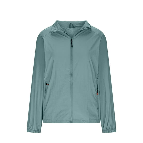 Kaemgyyd Women's UPF 50  Sun Protection Jacket Outdoor Hiking Hoodies Lightweight Long Sleeve Sun Shirt with Zipper Pockets