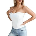 thumbnail image 1 of Kaemgyyd Women's Vintage Body Shaper Breathable Strapless Overbust Corset Renaissance Push up Corset for Women, 1 of 6