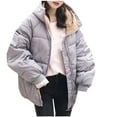 thumbnail image 1 of Kaemgyyd Women's Warm Winter Coat Casual Oversized Thicken Ski Jacket Lightweight Padded down Outwear with Hood, 1 of 3