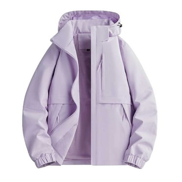 Kaemgyyd Women's Waterproof Rain Jacket Plus Size Outdoor Lightweight Hooded Raincoat with Pockets for Hiking Travel