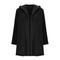thumbnail image 1 of Kaemgyyd Women's Winter Coat Sherpa Lined Open Front Cardigan Fuzzy Fleece Hooded Jacket Outerwear Top for Cold Weather, 1 of 4