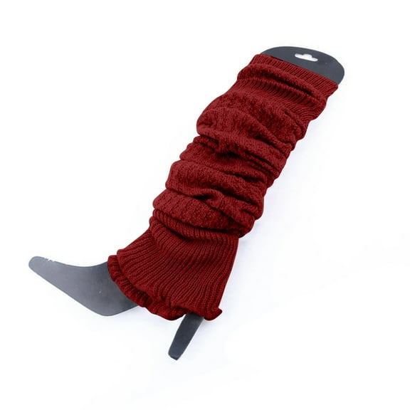 Kaemgyyd Women's Winter Lag Warmer Thick over Knee High Footless Socks Solid Color Knit Warm Long Leg Warmers