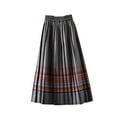 thumbnail image 1 of Kaemgyyd Women's Wool Blend Skirt Fall Winter High Waist A-Line Skirt Vintage Plaid Pleated Midi Skirt, 1 of 4